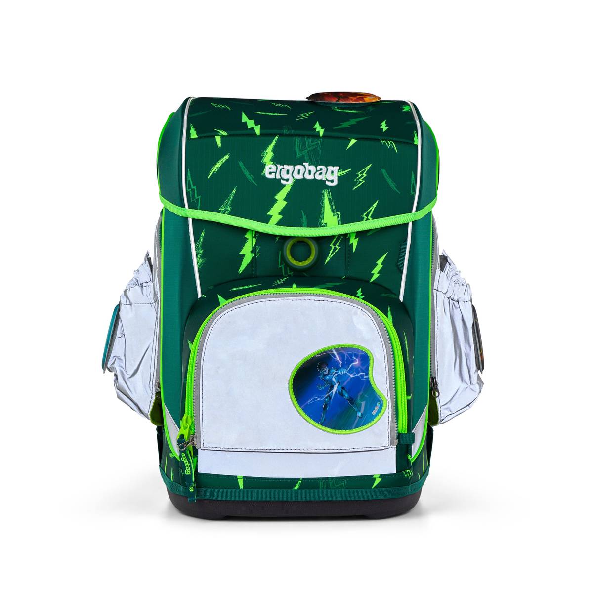 Ergobag Reflex Seitentaschen Zip-Set silber