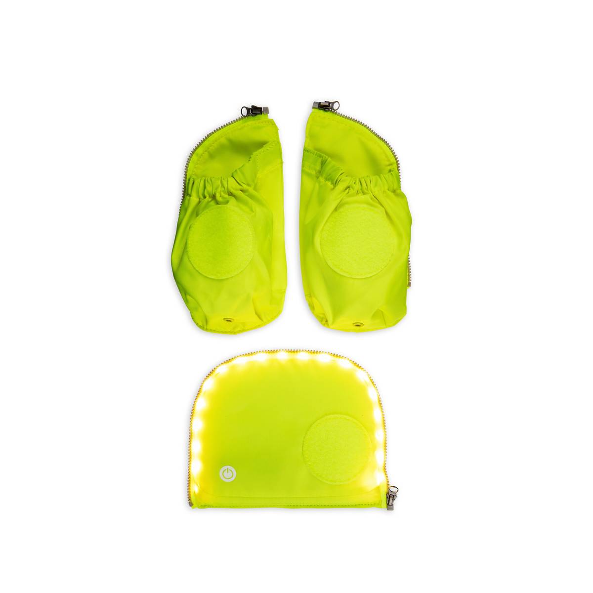 Ergobag Sicherheitsset Fluo LED-Zip Set mit Seitentaschen Gelb