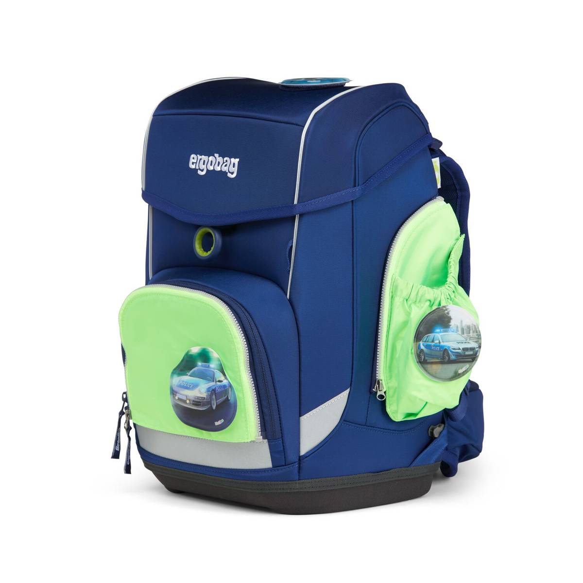 Ergobag Sicherheitsset Fluo-Zip Set mit Seitentaschen Grün
