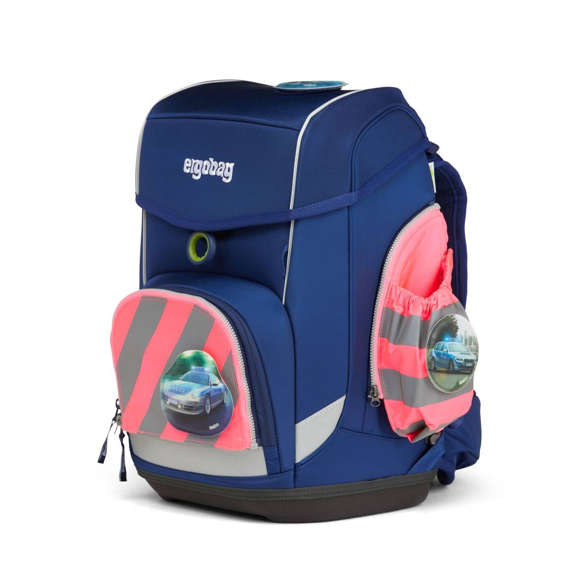 Ergobag Sicherheitsset Fluo-Zip Set mit Reflektor und Seitentaschen Pink