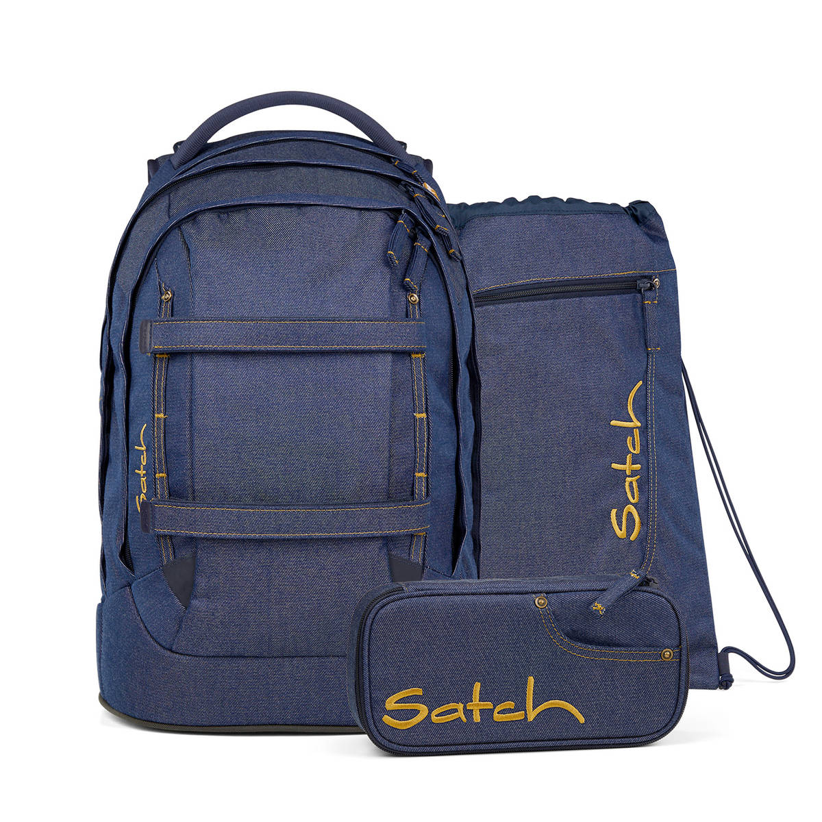 Satch Pack Denim Blue 3-tlg. Set Special Edition