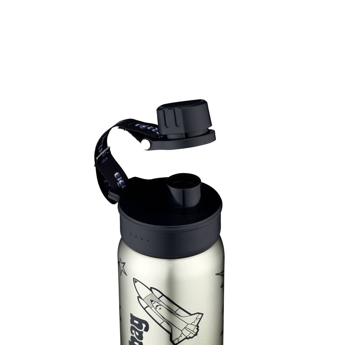 Ergobag Trinkflasche Edelstahl schwarz