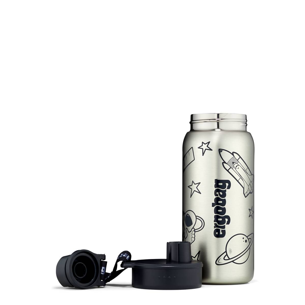 Ergobag Trinkflasche Edelstahl schwarz