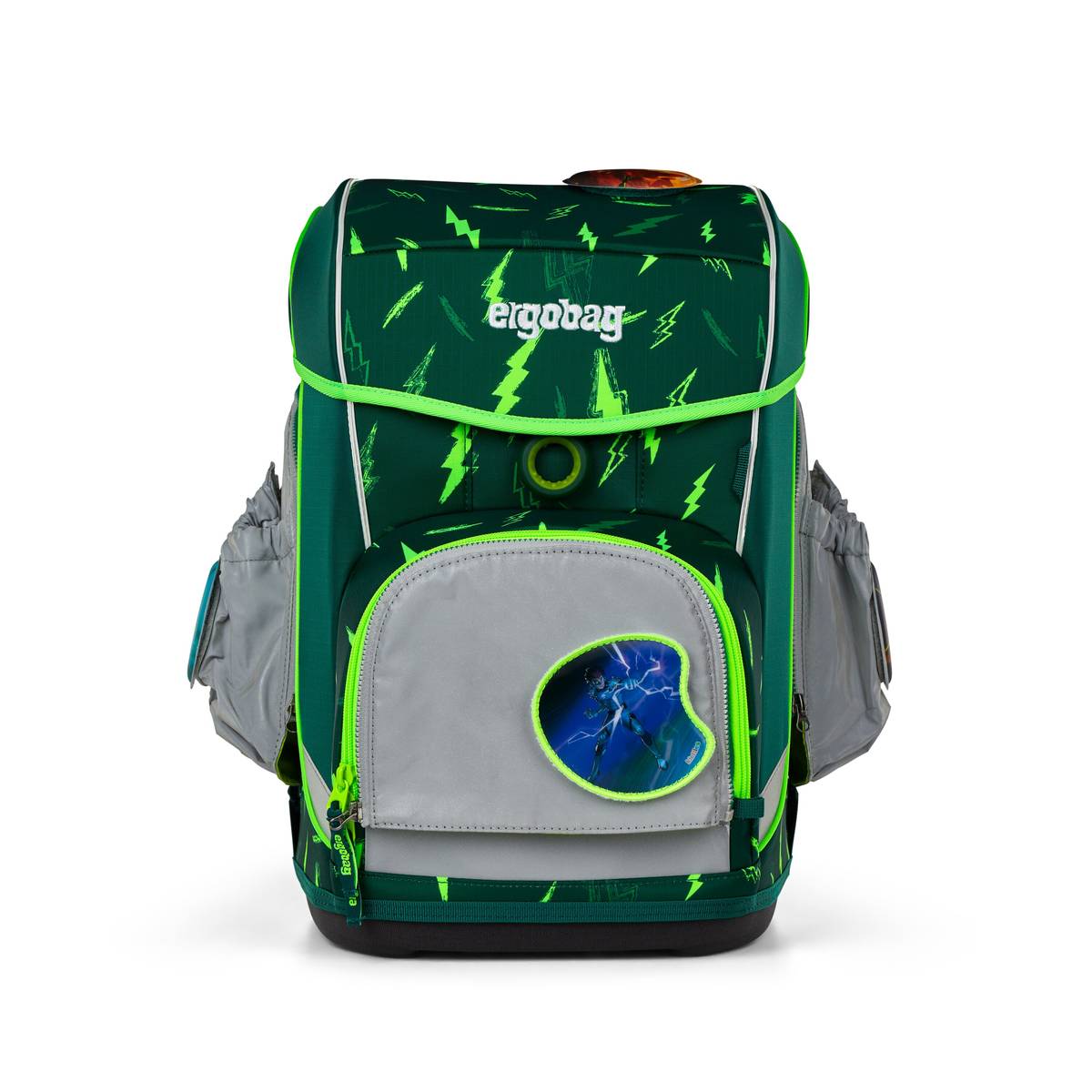 Ergobag Reflex Seitentaschen Zip-Set silber