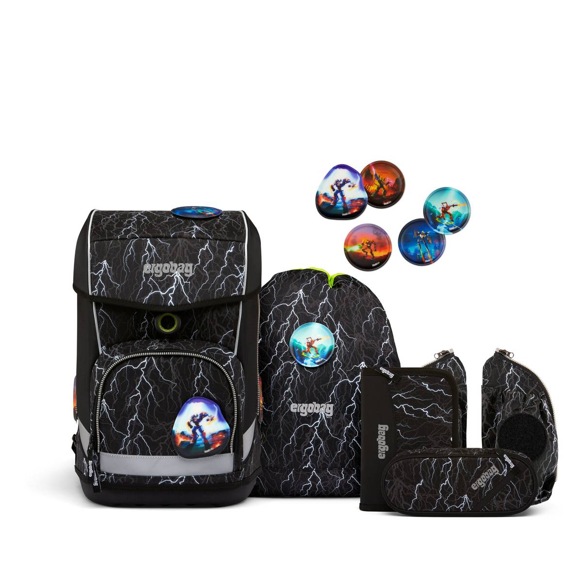 Ergobag Cubo light 5-tlg. Set Super ReflektBär