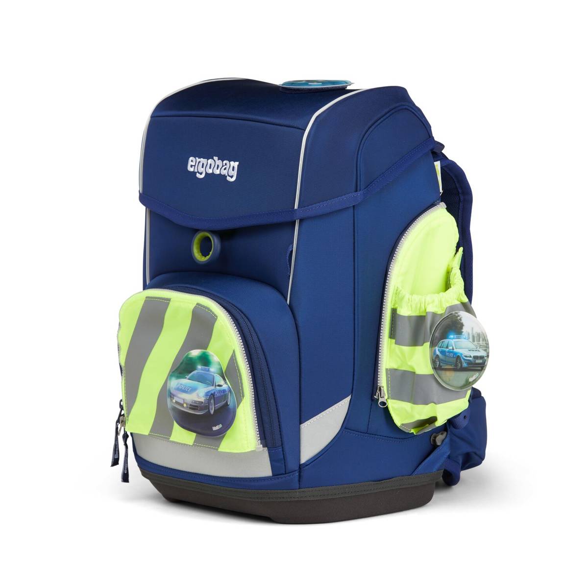 Ergobag Sicherheitsset Fluo-Zip Set mit Reflektor und Seitentaschen Gelb