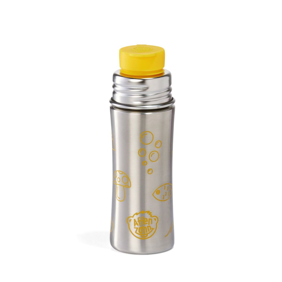 Affenzahn Edelstahl Trinkflasche gelb