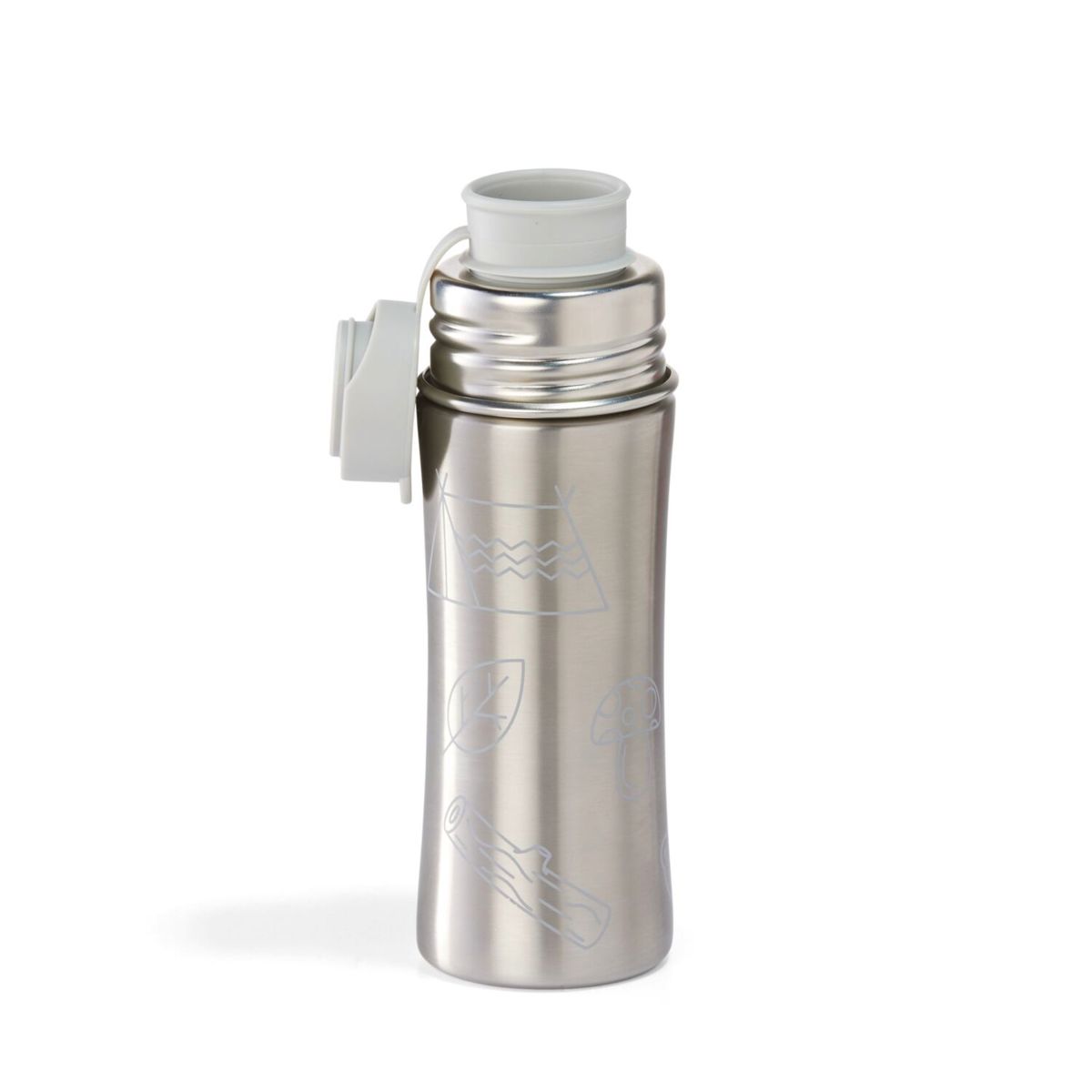 Affenzahn Edelstahl Trinkflasche grau
