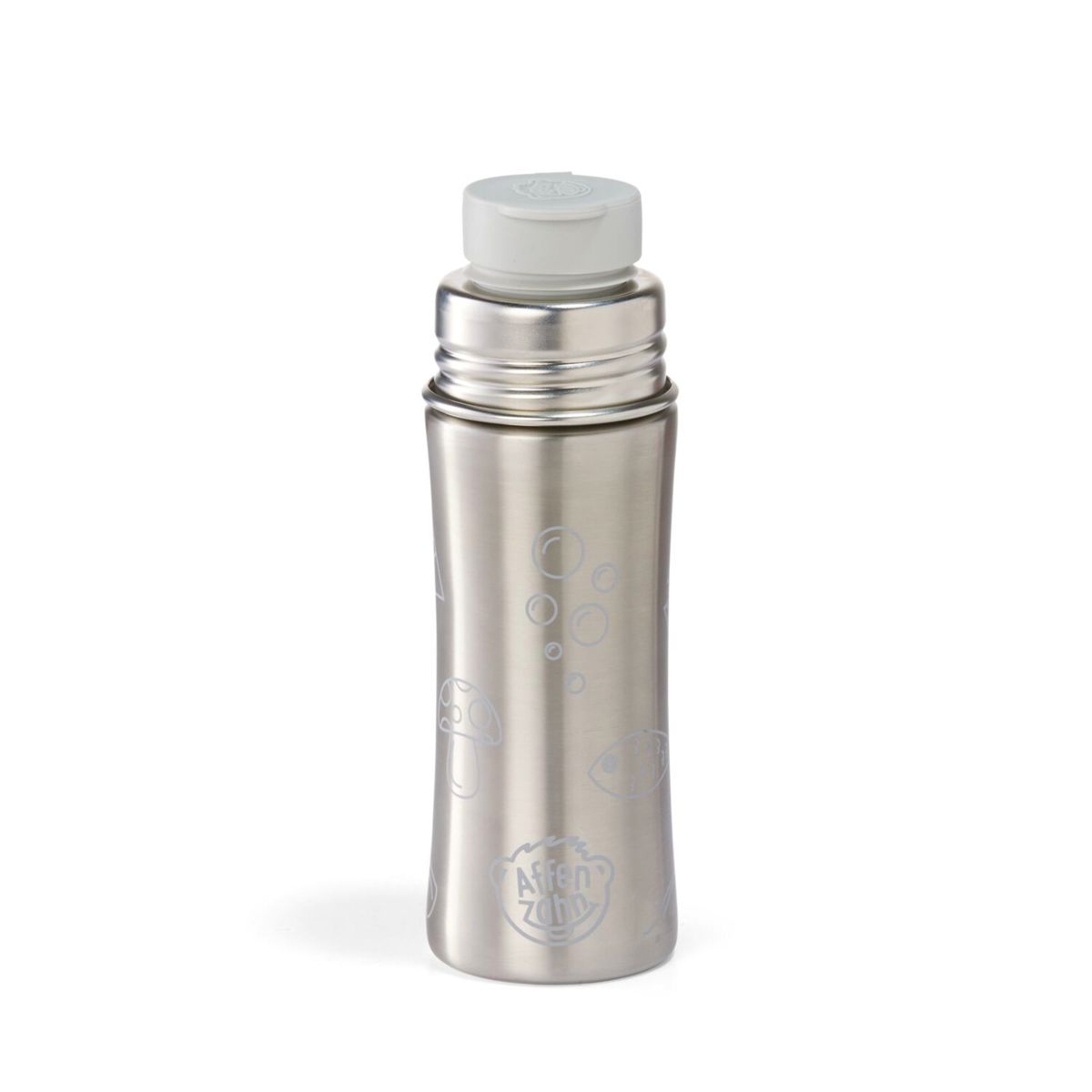 Affenzahn Edelstahl Trinkflasche grau