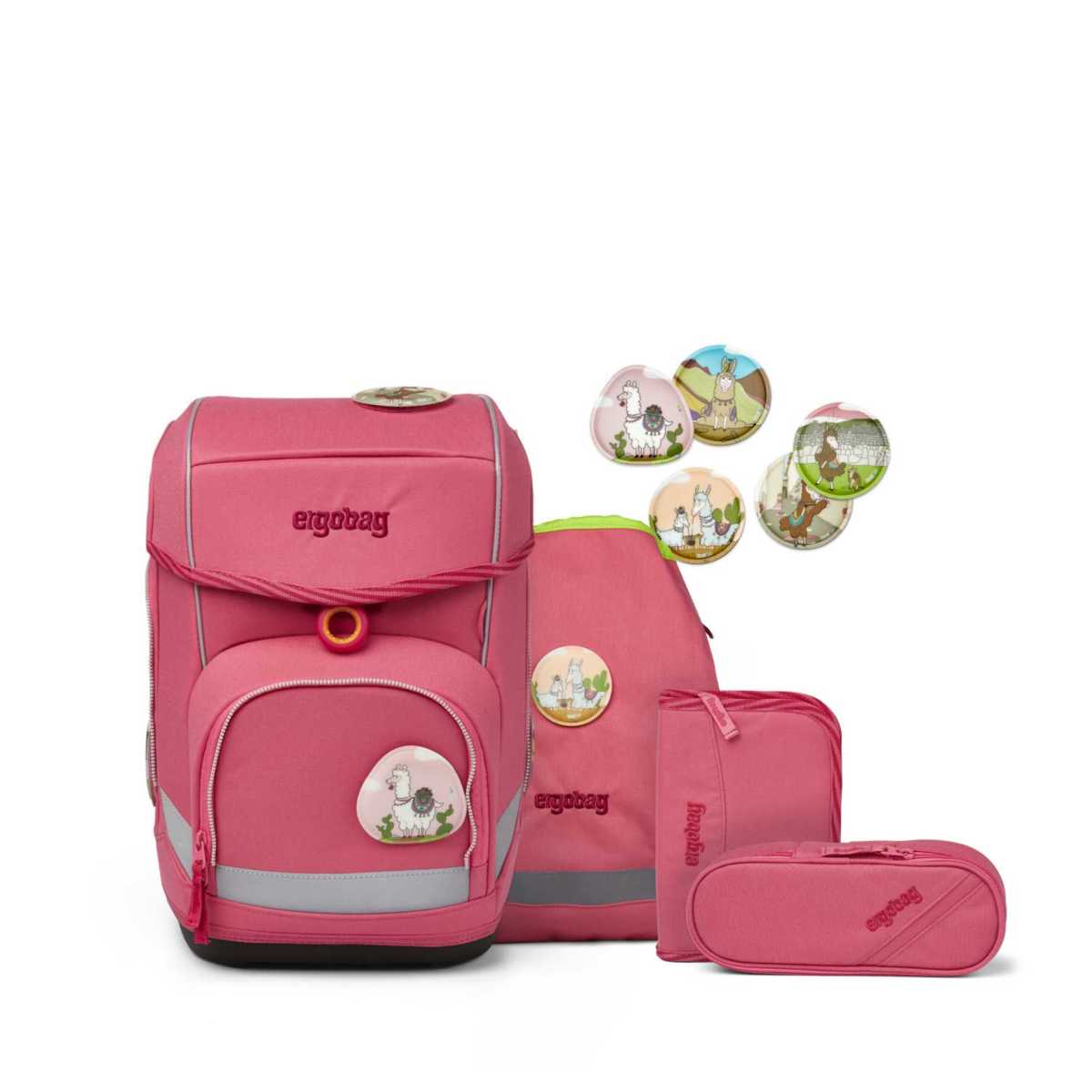 Ergobag Cubo 5-tlg. Set Eco Hero Lamas in Bärjamas