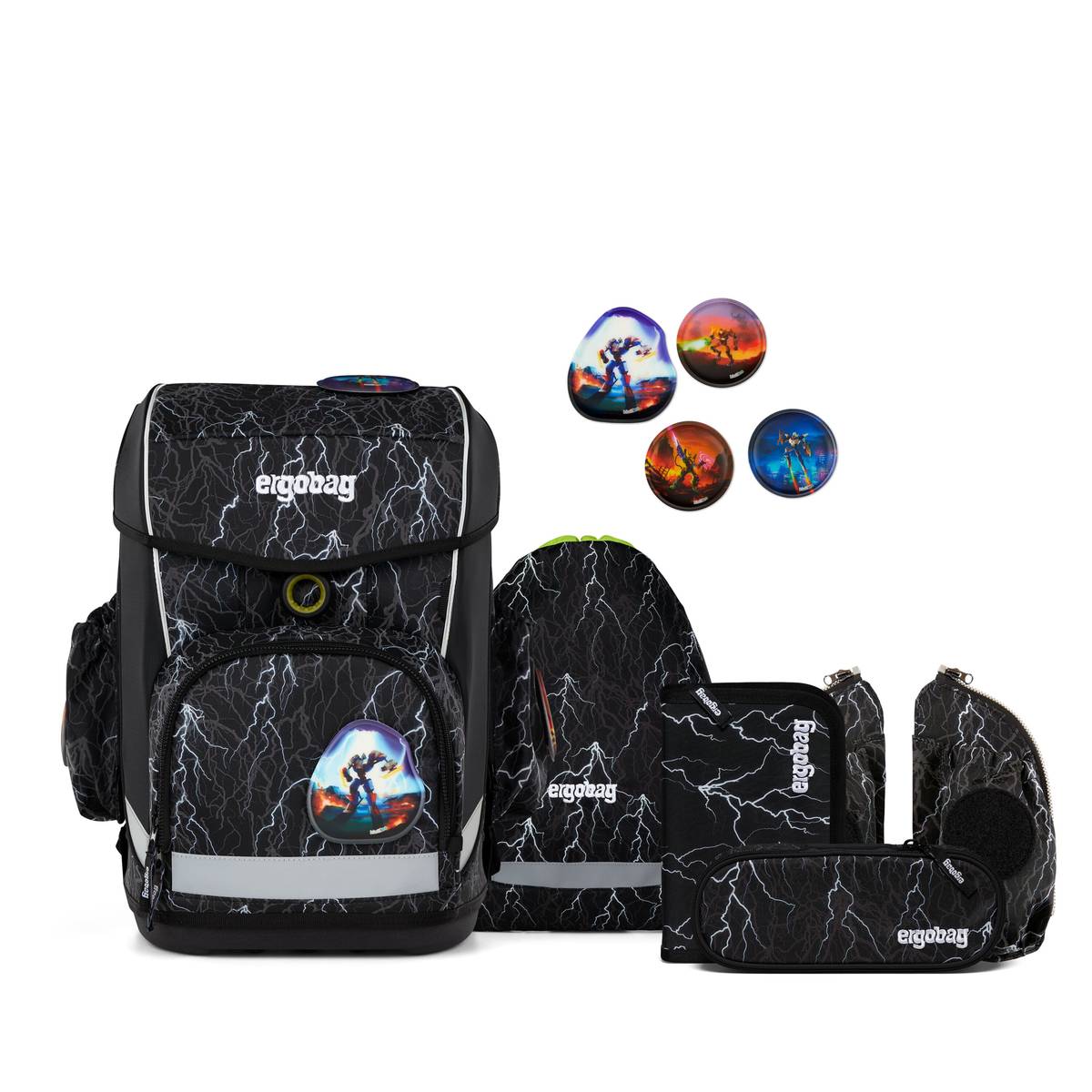 Ergobag Cubo light 5-tlg. Set Super ReflektBär
