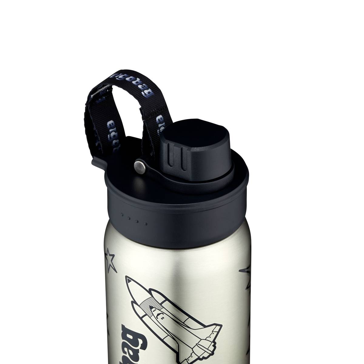 Ergobag Trinkflasche Edelstahl schwarz