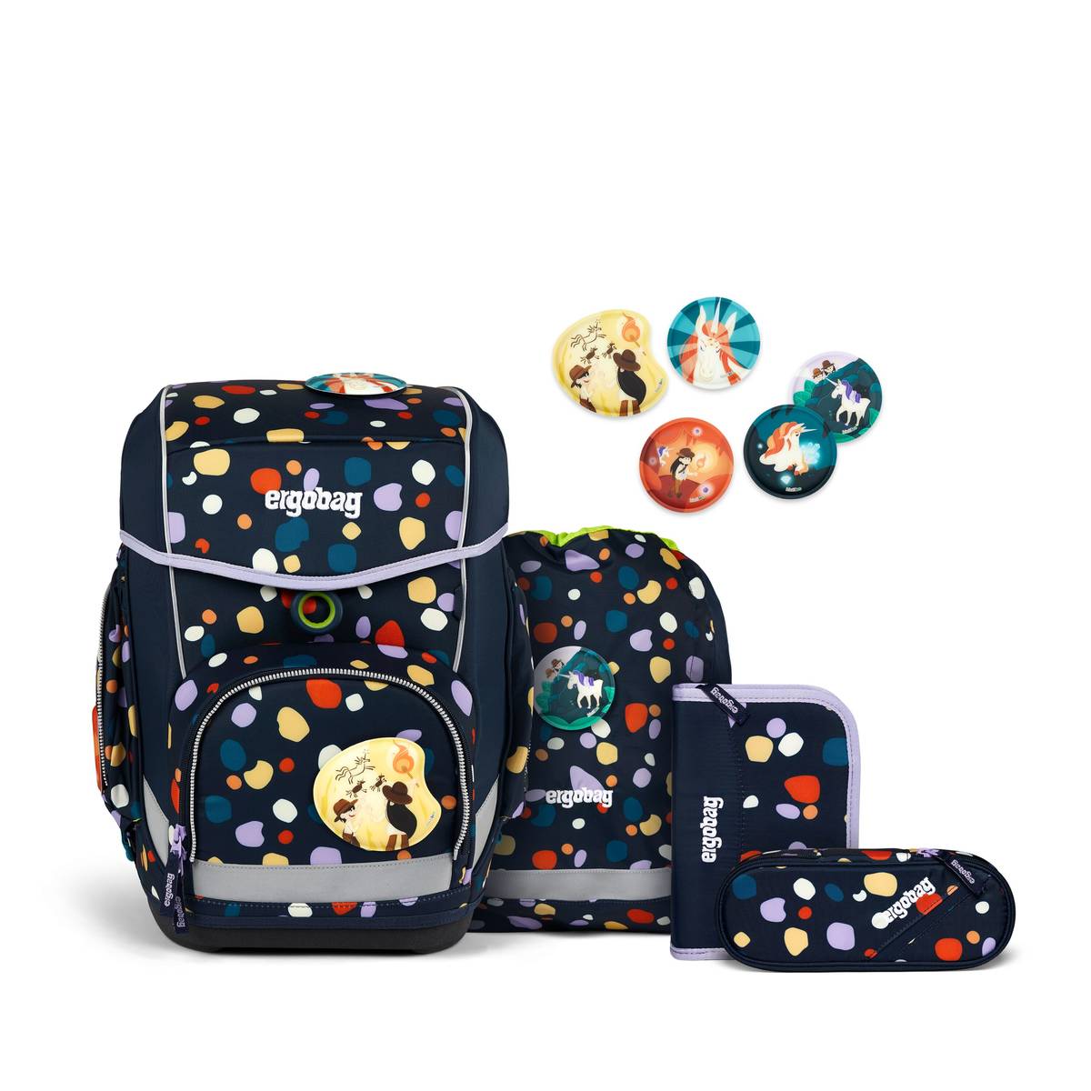 Ergobag Cubo 5-tlg. Set Bärnsteinhöhnle