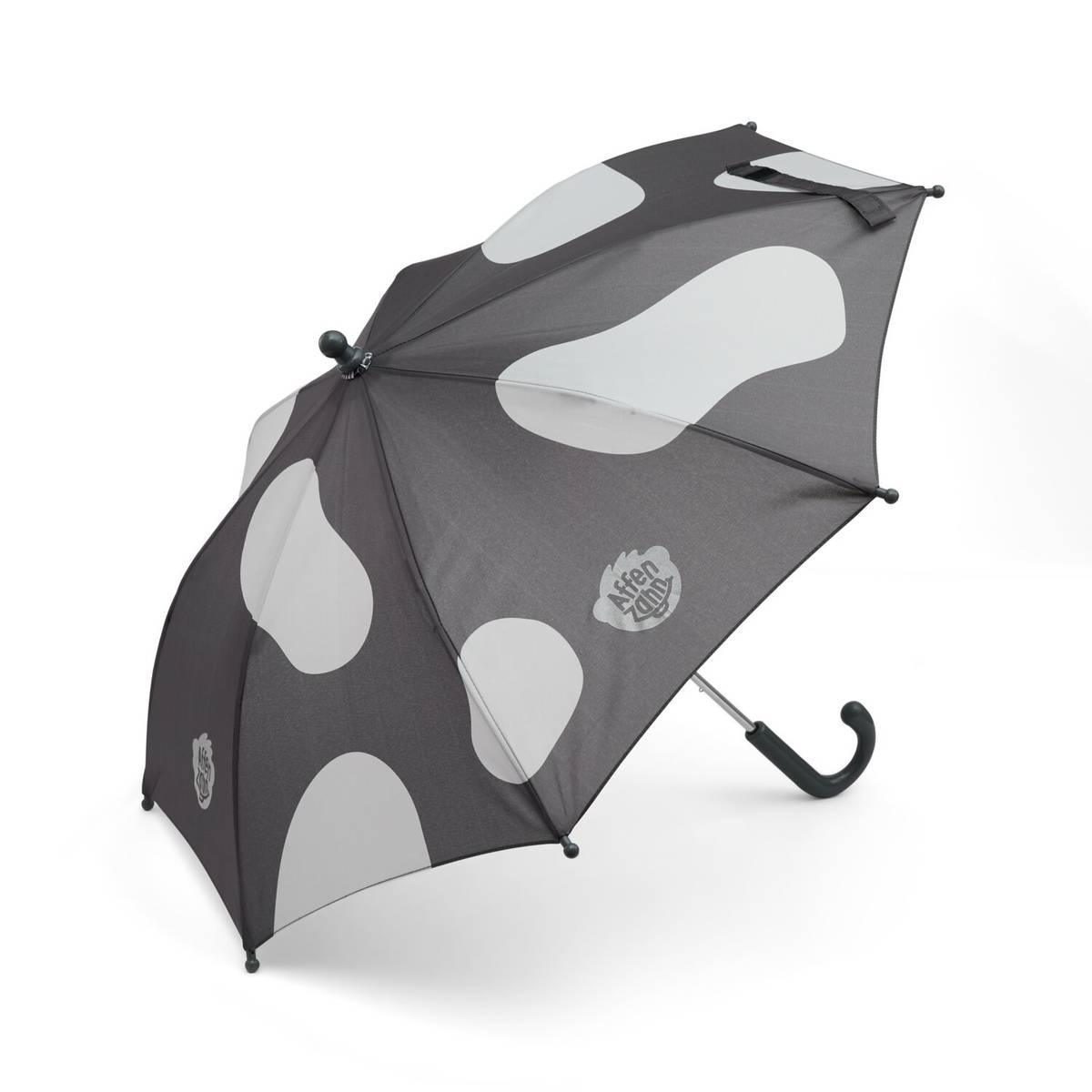 Affenzahn Regenschirm Hund Schrägansicht offen