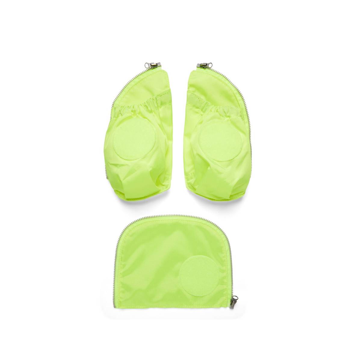 Ergobag Fluo-Zip Set mit Seitentaschen Gelb Fronansicht