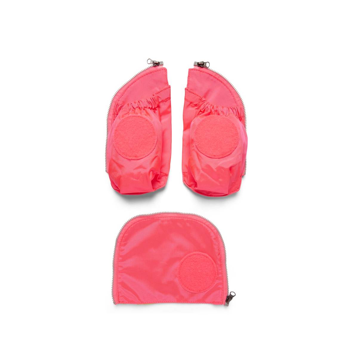 Ergobag Fluo-Zip Set mit Seitentaschen Pink Fronansicht