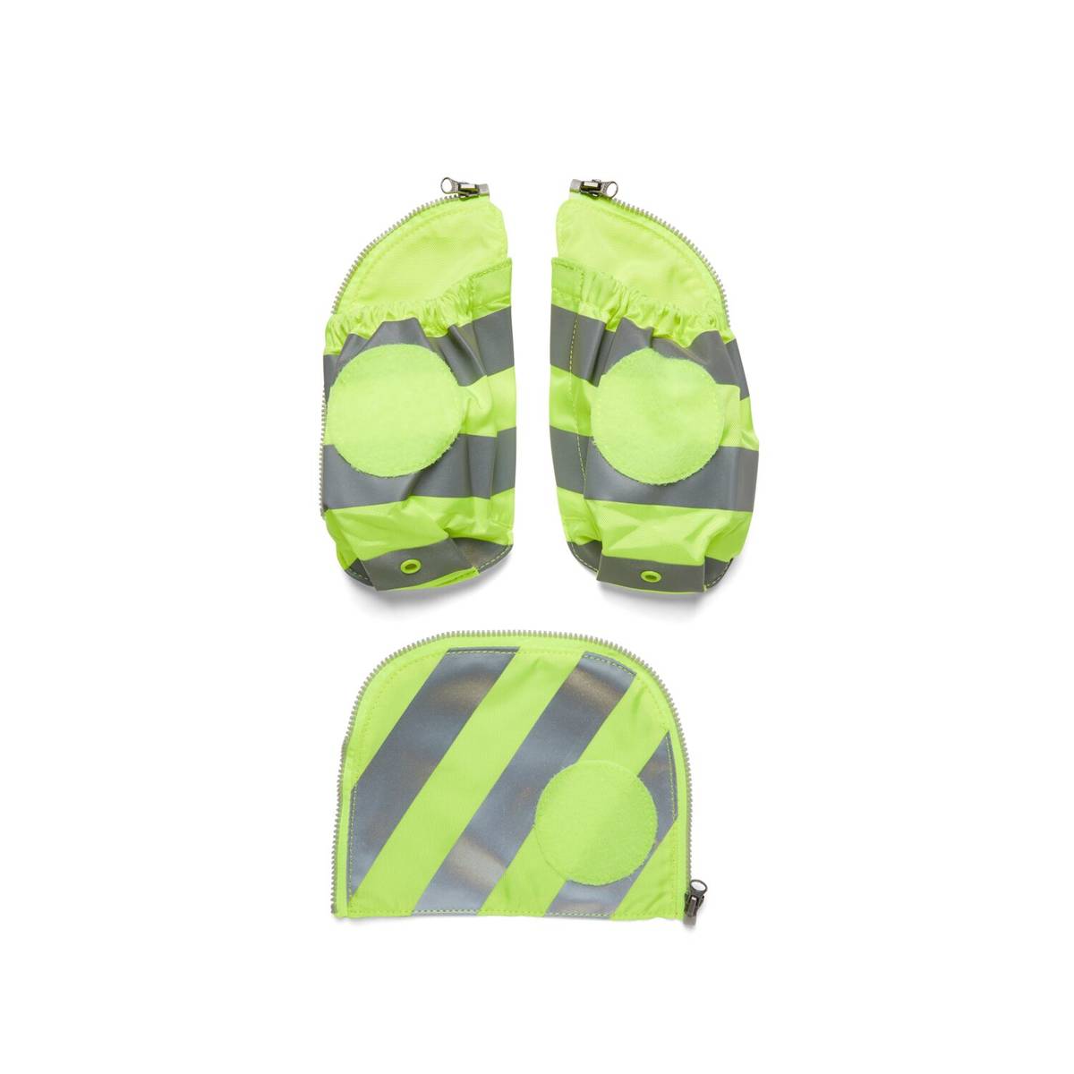 Ergobag Fluo-Zip Set mit Reflektor und Seitentaschen Gelb Frontansicht