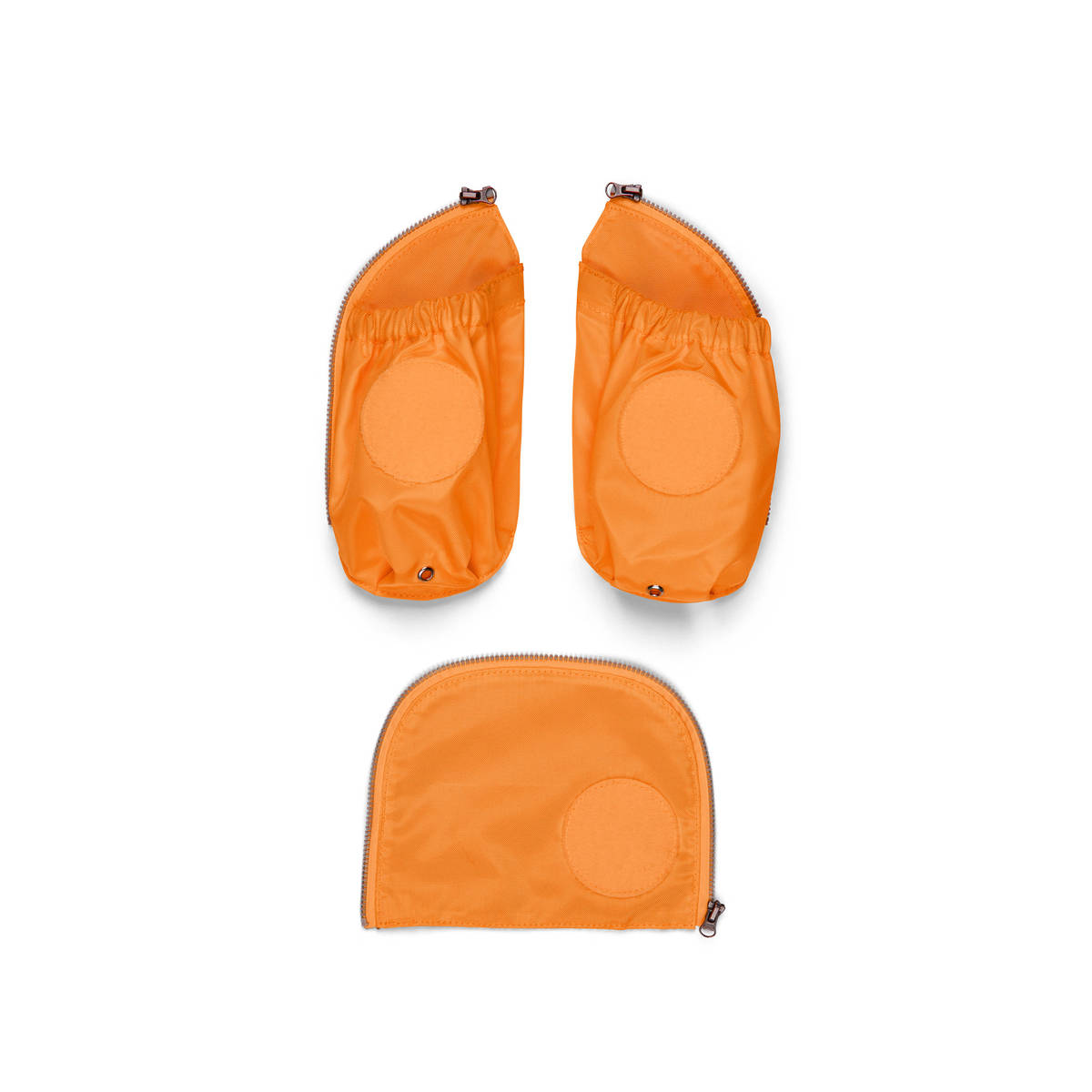 Ergobag Sicherheitsset Seitentaschen Zip-Set orange Pack & Cubo Frontansicht