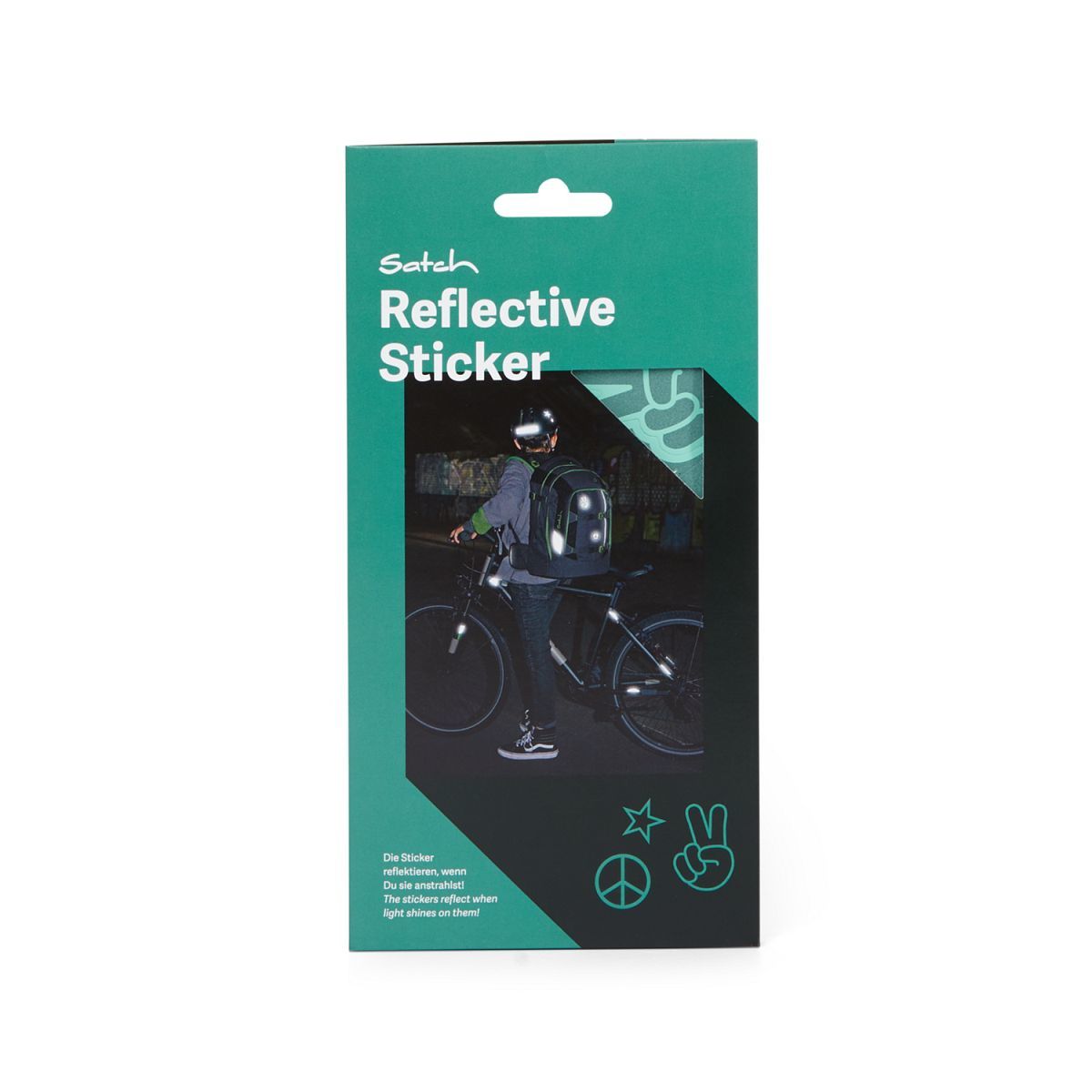 Satch Reflective Sticker mint Frontansicht Verpackung 